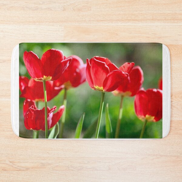 Item preview, Red tulips on nature background designed and sold by olena2552.