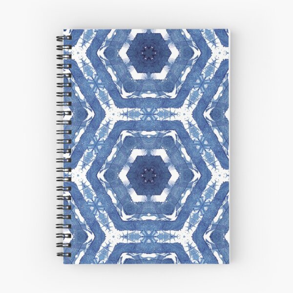 Item preview, Indigo abstract hexagons designed and sold by Veata.