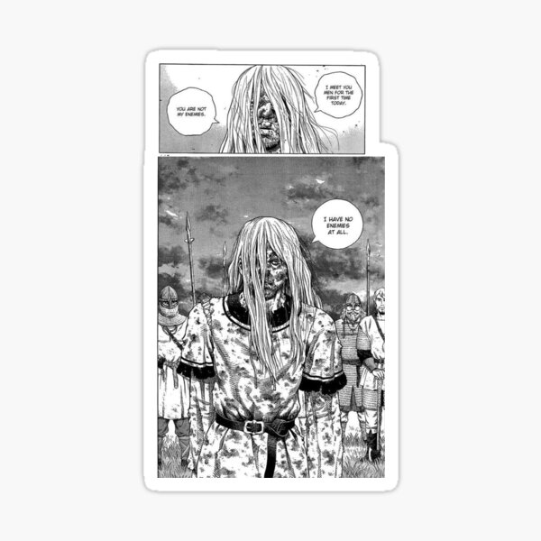 "I Have No Enemies At All Thorfinn Vinland Saga Manga" Sticker for Sale