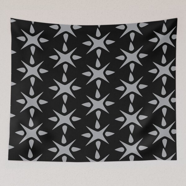 Item preview, Large Geometric abstract snowflake in grey designed and sold by AngelDawnDesign.