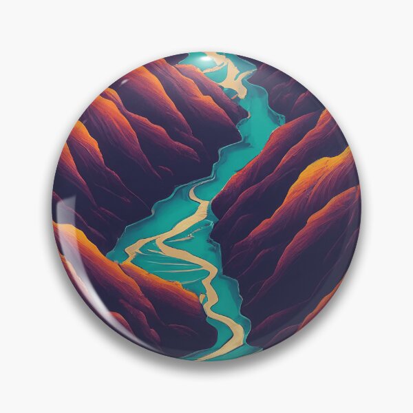 Item preview, River Running Through Valley Of Mountains , Beautiful Painting designed and sold by mariavision.