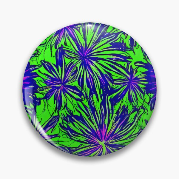 Item preview, Psychedelic Daisies in Green, Fuschia, and Purple designed and sold by ittybittyowl.