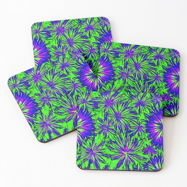 Item preview, Psychedelic Daisies in Green, Fuschia, and Purple designed and sold by ittybittyowl.
