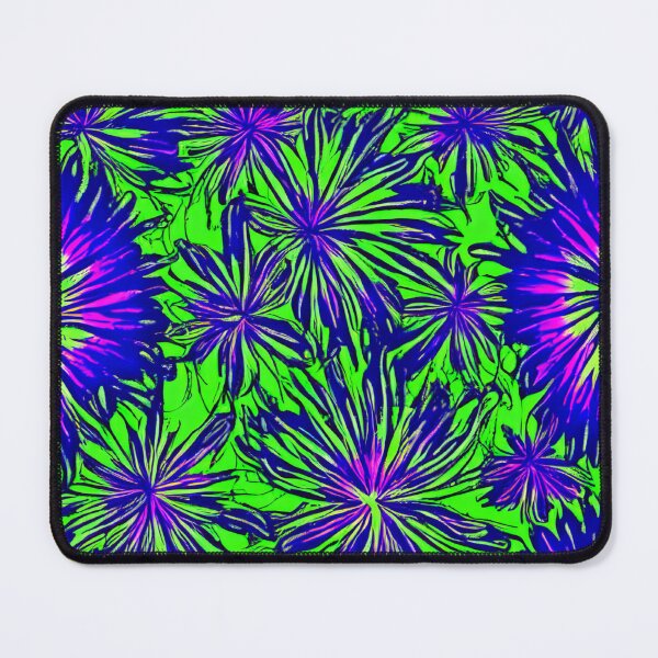 Item preview, Psychedelic Daisies in Green, Fuschia, and Purple designed and sold by ittybittyowl.