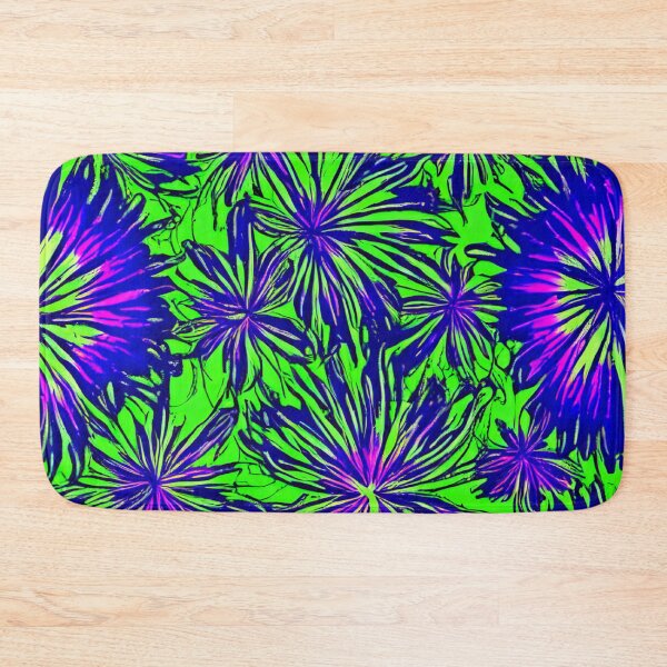 Item preview, Psychedelic Daisies in Green, Fuschia, and Purple designed and sold by ittybittyowl.