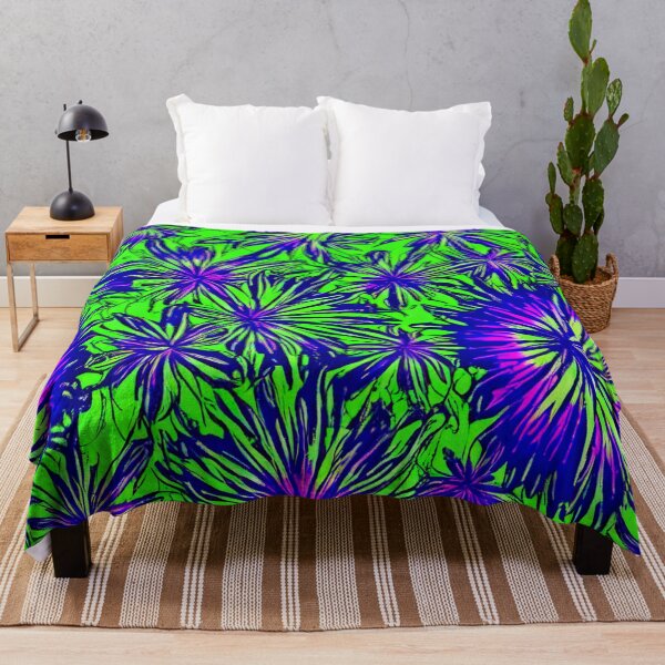 Item preview, Psychedelic Daisies in Green, Fuschia, and Purple designed and sold by ittybittyowl.