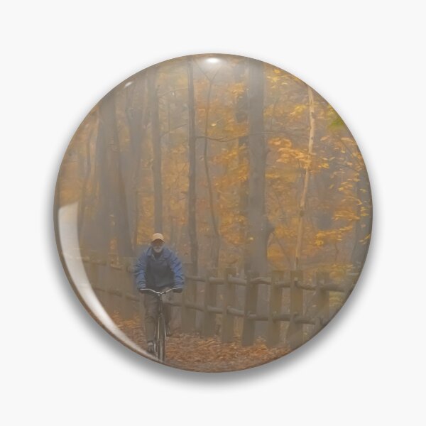 Item preview, USA. Pennsylvania. Wissahickon Valley Park. Autumn. Cyclist in the Fog. designed and sold by vadim19.