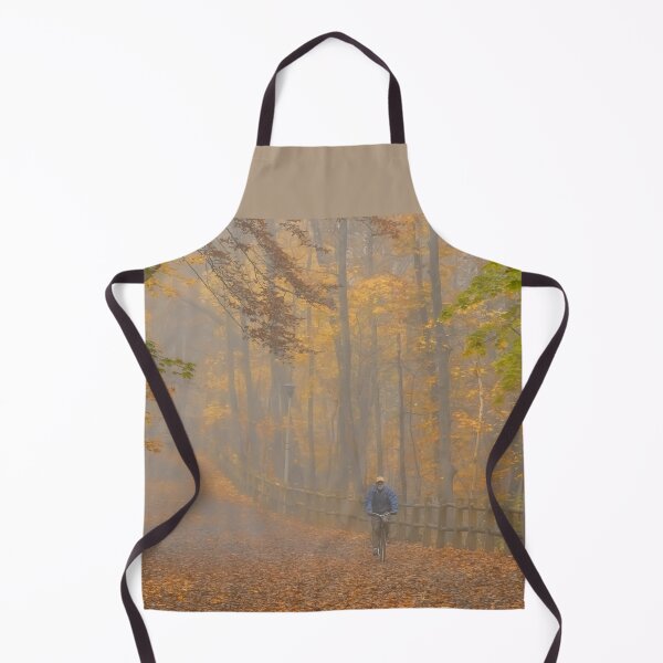Item preview, USA. Pennsylvania. Wissahickon Valley Park. Autumn. Cyclist in the Fog. designed and sold by vadim19.