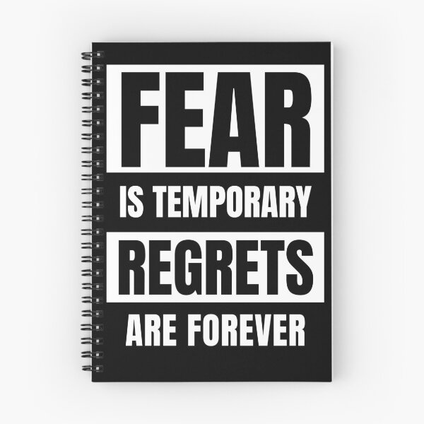 Item preview, Fear is Temporary Regrets are Forever designed and sold by QuotesAreFun.