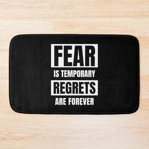 Item preview, Fear is Temporary Regrets are Forever designed and sold by QuotesAreFun.