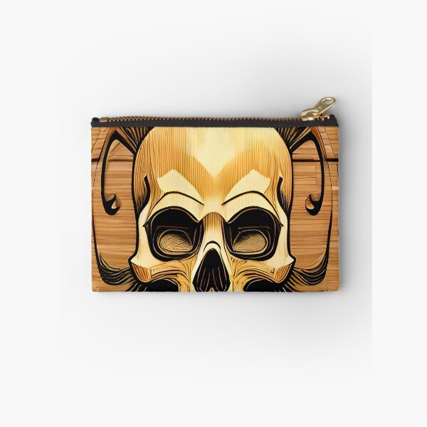 Item preview, Wooden skull with ear phones designed and sold by Gus Wolvius.