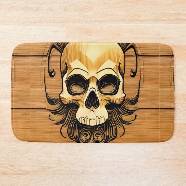 Item preview, Wooden skull with ear phones designed and sold by Gus Wolvius.