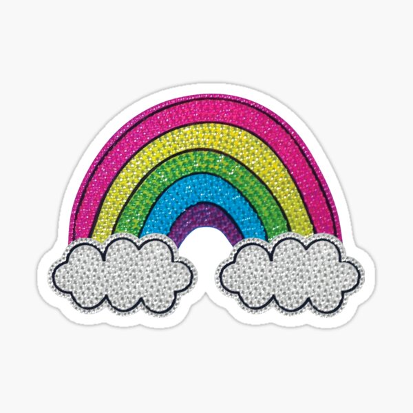 IMPERFECT: 50 sheets Glitter Rainbow stickers