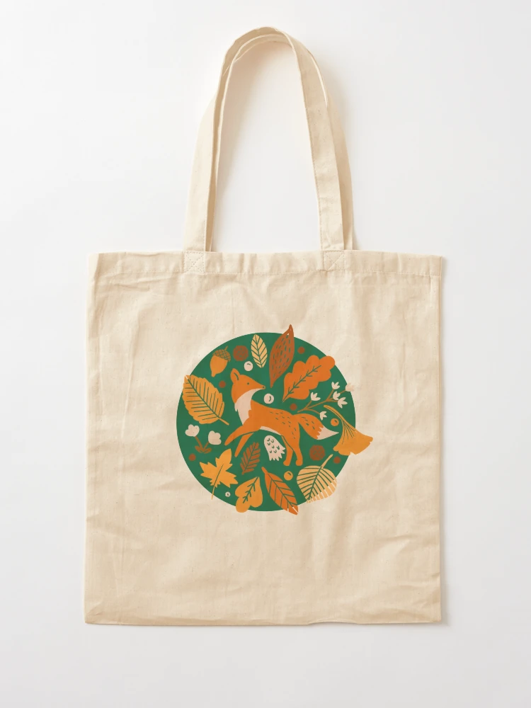 Autumn Fox on Emerald Green
