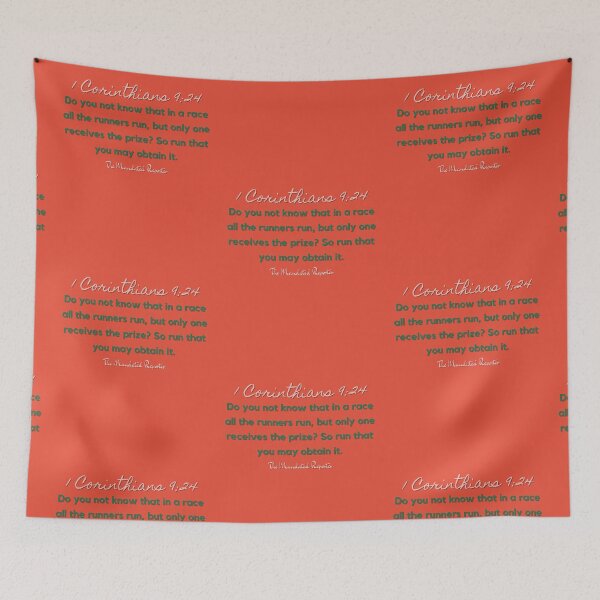 Item preview, Marathon Race Scripture Quote I Corinthians 9:24 - Watermelon designed and sold by TheReporter1.