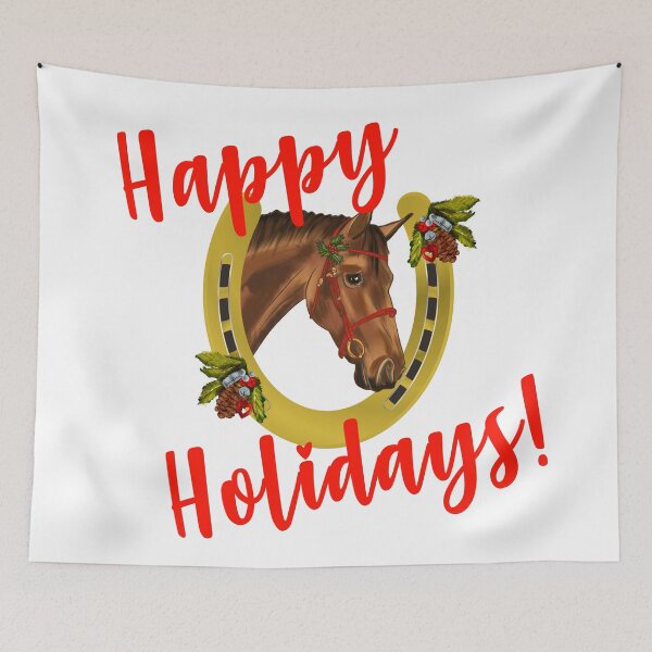 Item preview, Happy Holidays! Lucky Christmas Horse designed and sold by horseymj1.