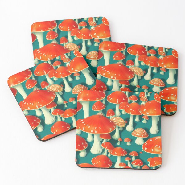 Item preview, Red Psychedelic Mushrooms designed and sold by Unicorn Trainwreck.
