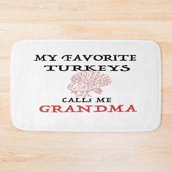 Item preview, My Favorite Turkeys Calls Me Grandma Family Thanksgiving designed and sold by GridText.