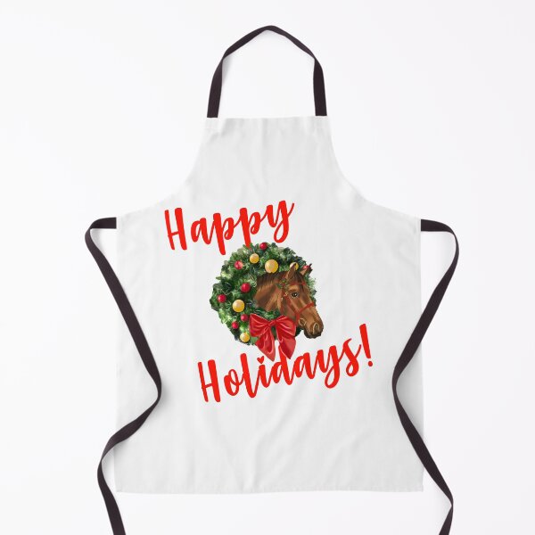 Item preview, Happy Holidays! Christmas Horse with Wreath designed and sold by horseymj1.