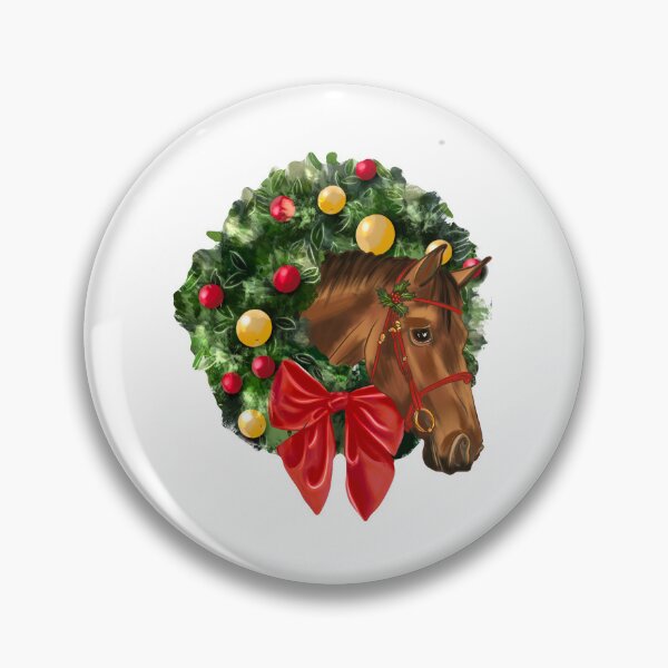 Item preview, Christmas Horse with Wreath designed and sold by horseymj1.