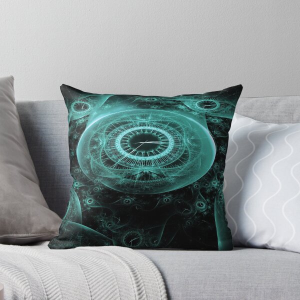 Item preview, Green Fractal Clock Art designed and sold by RepublicOfFire.