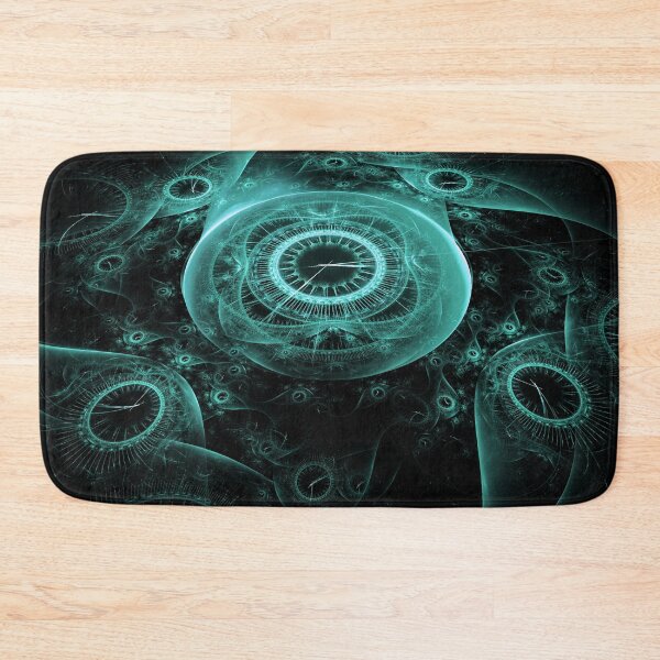 Item preview, Green Fractal Clock Art designed and sold by RepublicOfFire.