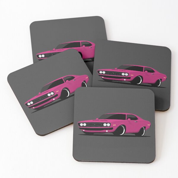 Item preview, American Muscle Pony Car Pink Illustration designed and sold by blackdogshop.