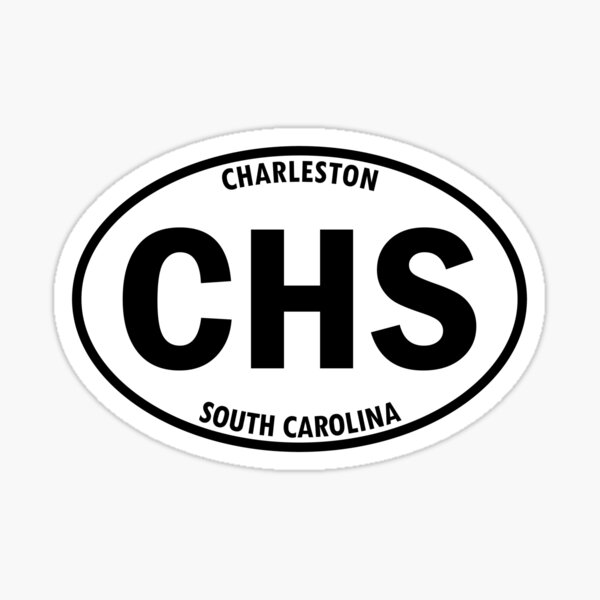 Item preview, CHS, Charleston, South Carolina Oval Travel Sticker designed and sold by BBTravels.