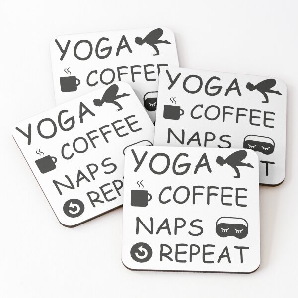 Item preview, yoga coffee naps repeat  designed and sold by artzaka.