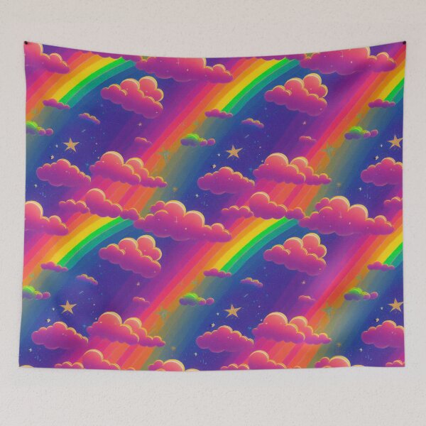 Item preview, Rainbows, Clouds And Stars designed and sold by Unicorn Trainwreck.