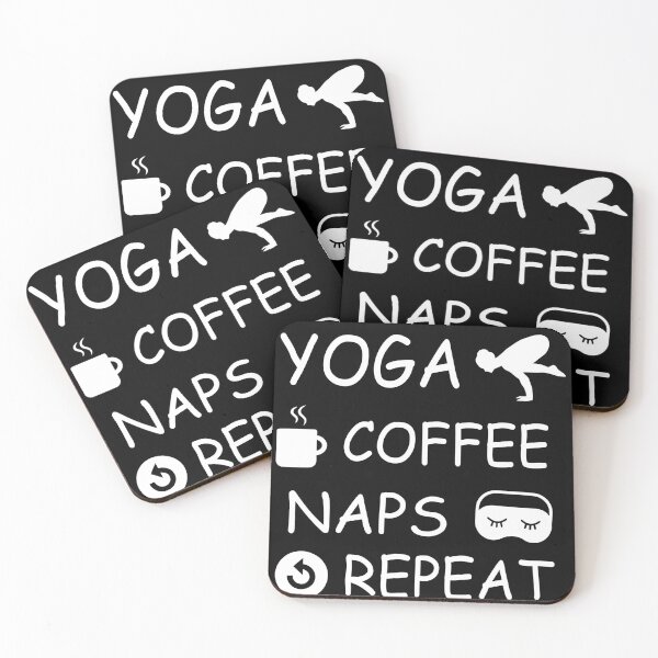 Item preview,  yoga coffee naps repeat  designed and sold by artzaka.