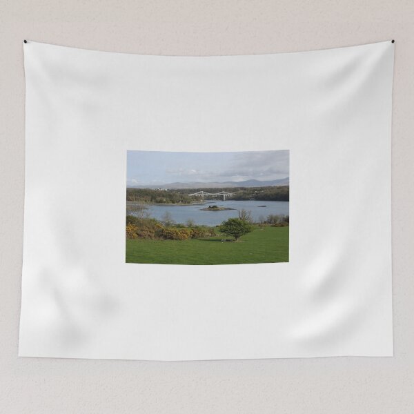 Item preview, View over the Menai Straits, Snowdonia Valley, Anglesey North Wales designed and sold by AnnDixon.