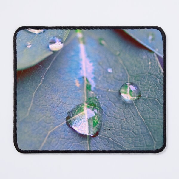 Item preview, Water Drops on Blue Leaves - dePace' designed and sold by mrpropcake.