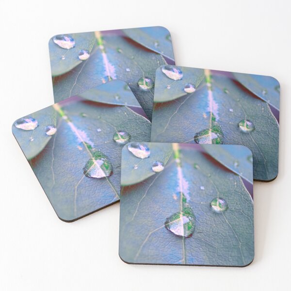 Item preview, Water Drops on Blue Leaves - dePace' designed and sold by mrpropcake.