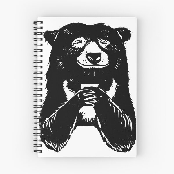 Item preview, bear drinking coffee designed and sold by moonkissess.
