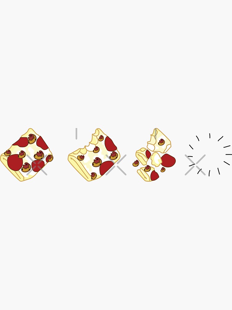 "Eating a Sausage & Pepperoni Omelette" Sticker for Sale by BJPDesign