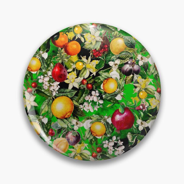 Item preview, Trendy Blooming citrus fruits paradise, orange botanical illustration, green floral illustration    designed and sold by ZeinabTaha.