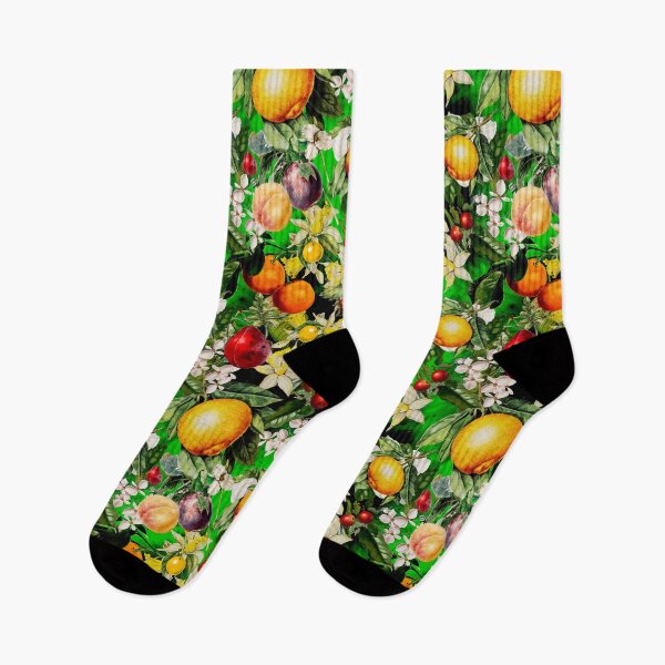 Item preview, Trendy Blooming citrus fruits paradise, orange botanical illustration, green floral illustration    designed and sold by ZeinabTaha.