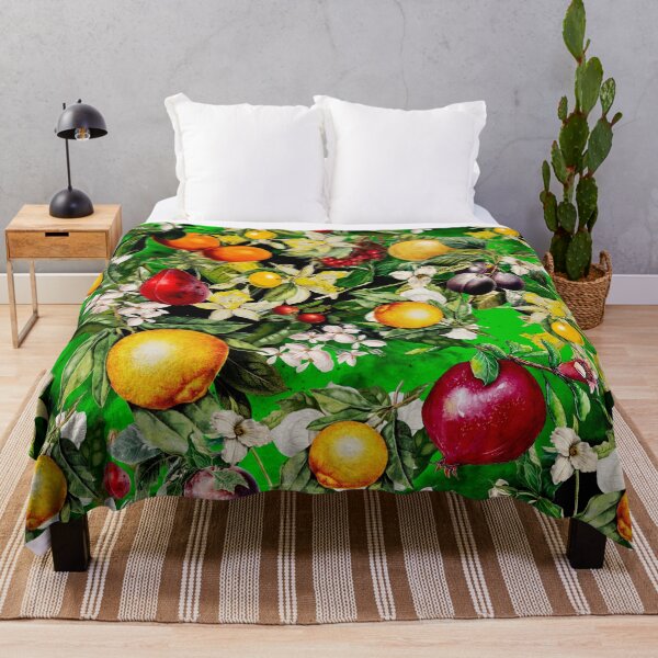 Item preview, Trendy Blooming citrus fruits paradise, orange botanical illustration, green floral illustration    designed and sold by ZeinabTaha.