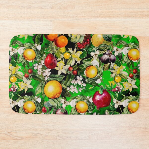 Item preview, Trendy Blooming citrus fruits paradise, orange botanical illustration, green floral illustration    designed and sold by ZeinabTaha.