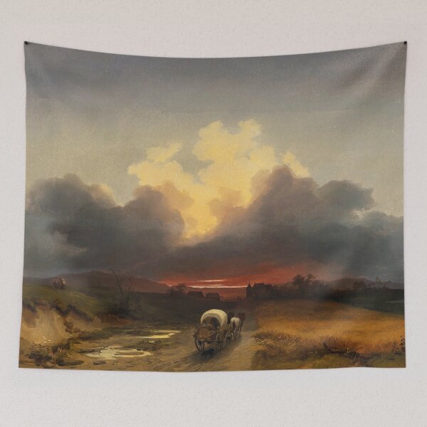 Item preview, The Homecoming of the Wine Growers | Ignaz Raffalt | 1843 Austrian Landscape Art designed and sold by CJET.