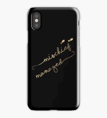 Mischief Managed (black) iPhone Case/Skin