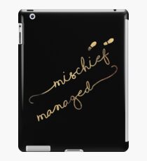 Mischief Managed (black) iPad Case/Skin