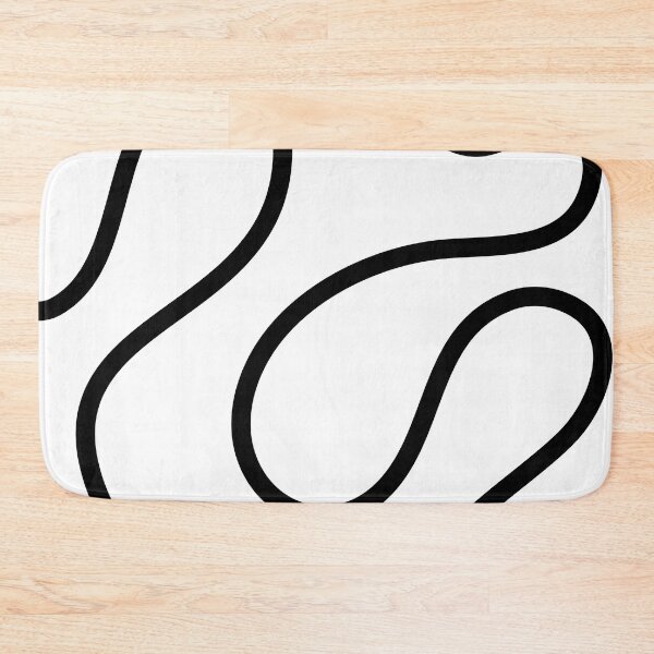 Item preview, Black and White Minimal Curves Lines Abstract Artwork designed and sold by patternsoup.