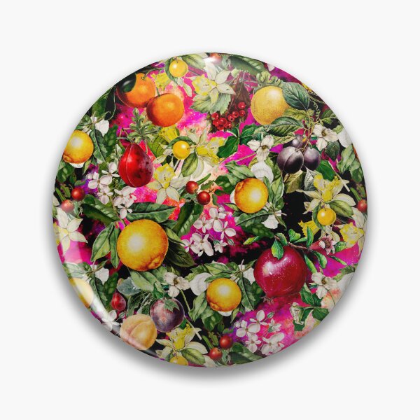 Item preview, Trendy Blooming citrus fruits paradise, orange botanical illustration, pink floral illustration    designed and sold by ZeinabTaha.