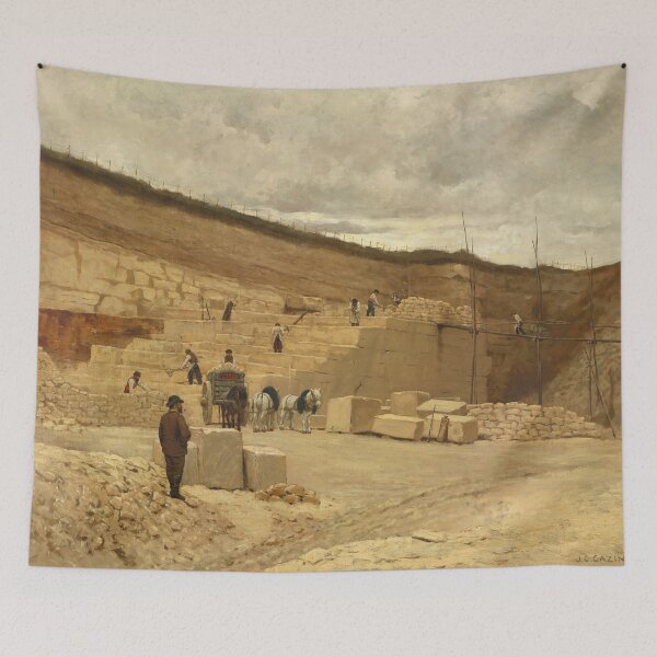 Item preview, The Quarry of Monsieur Pascal near Nanterre | Jean-Charles Cazin | 1875 French Landscape Art designed and sold by CJET.