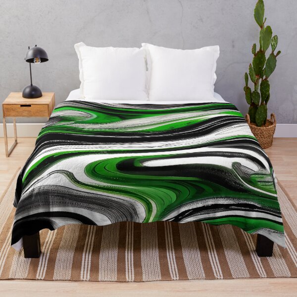 Item preview, Green Pattern of Swirls mixed with Black and White swirls. designed and sold by deniselynnimage.