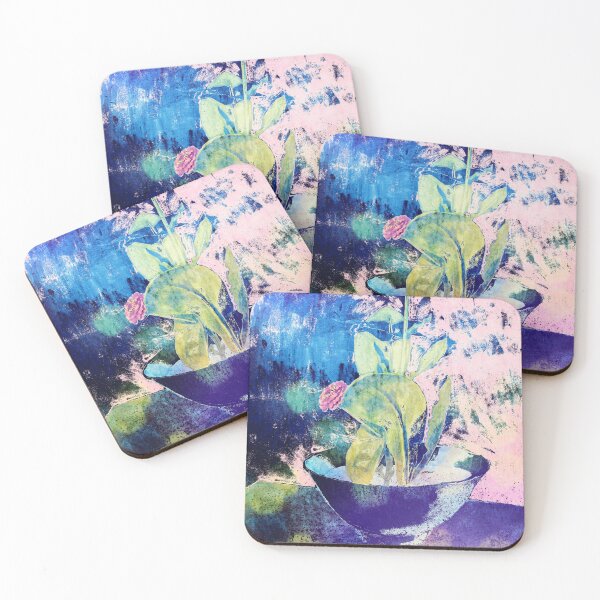 Item preview, Outsider Flower Art in Blues - dePace' designed and sold by mrpropcake.