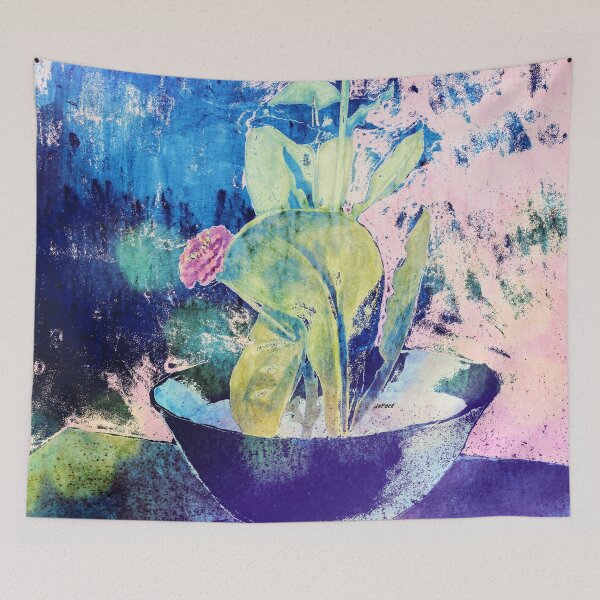 Item preview, Outsider Flower Art in Blues - dePace' designed and sold by mrpropcake.