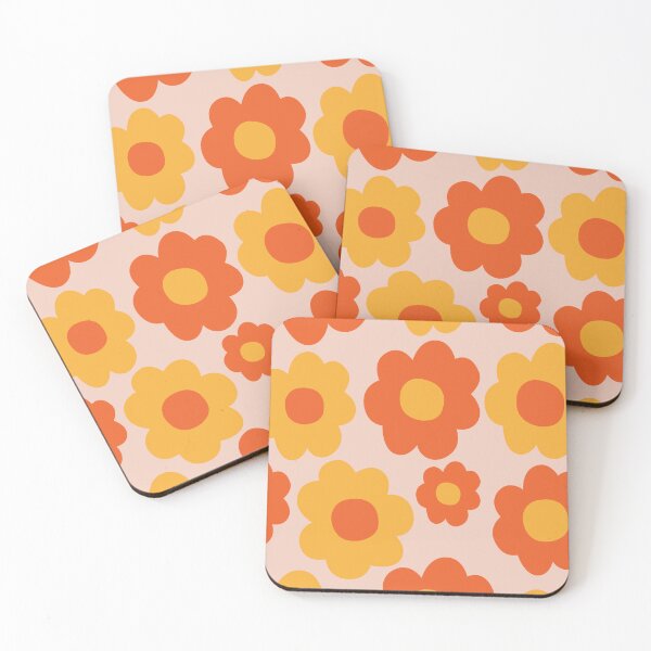 Item preview, 70s Vintage Colorful Flowers designed and sold by DesignsArtColor.